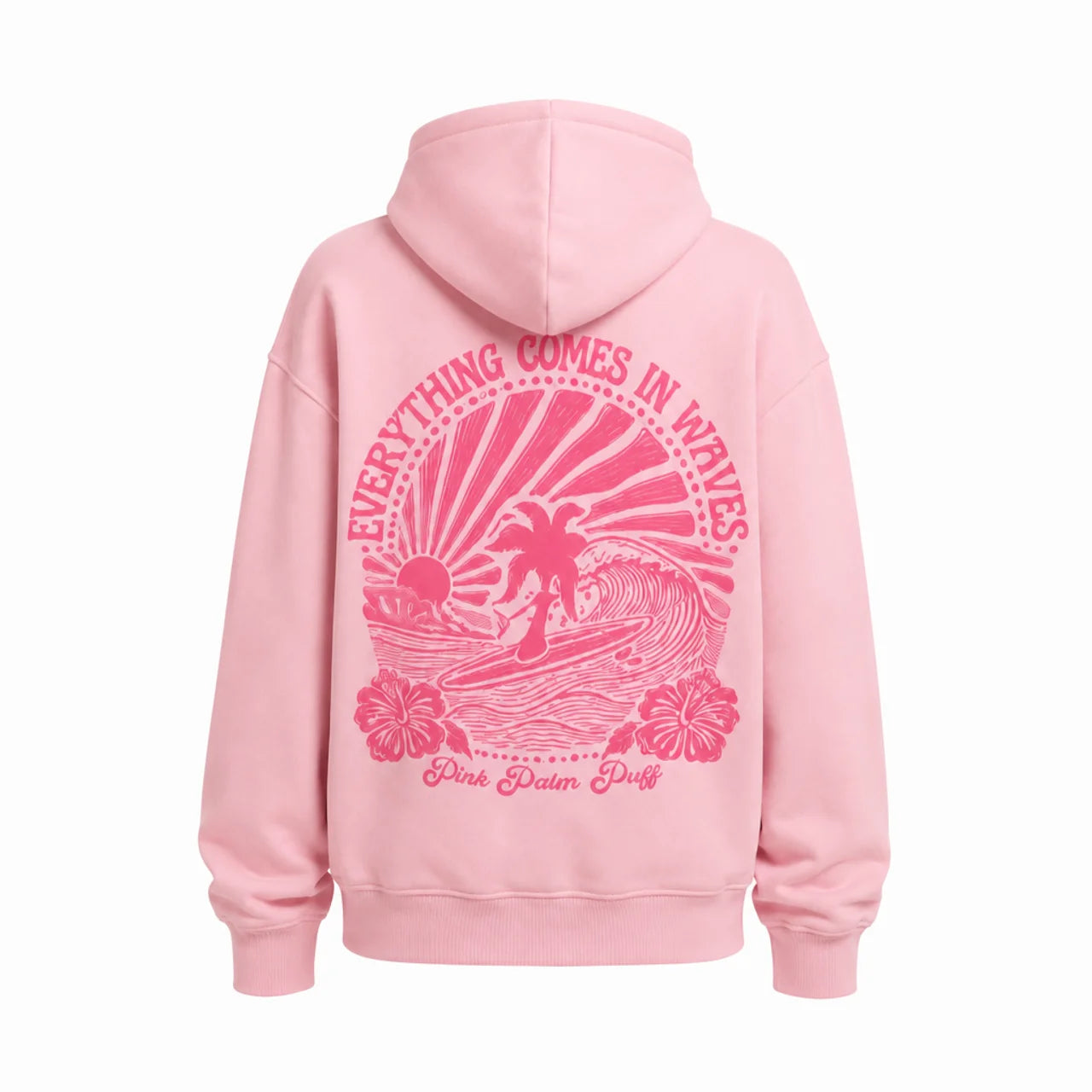 Oversized Surf Hoodie Comfortable Casual Loose Fit Graphic Print