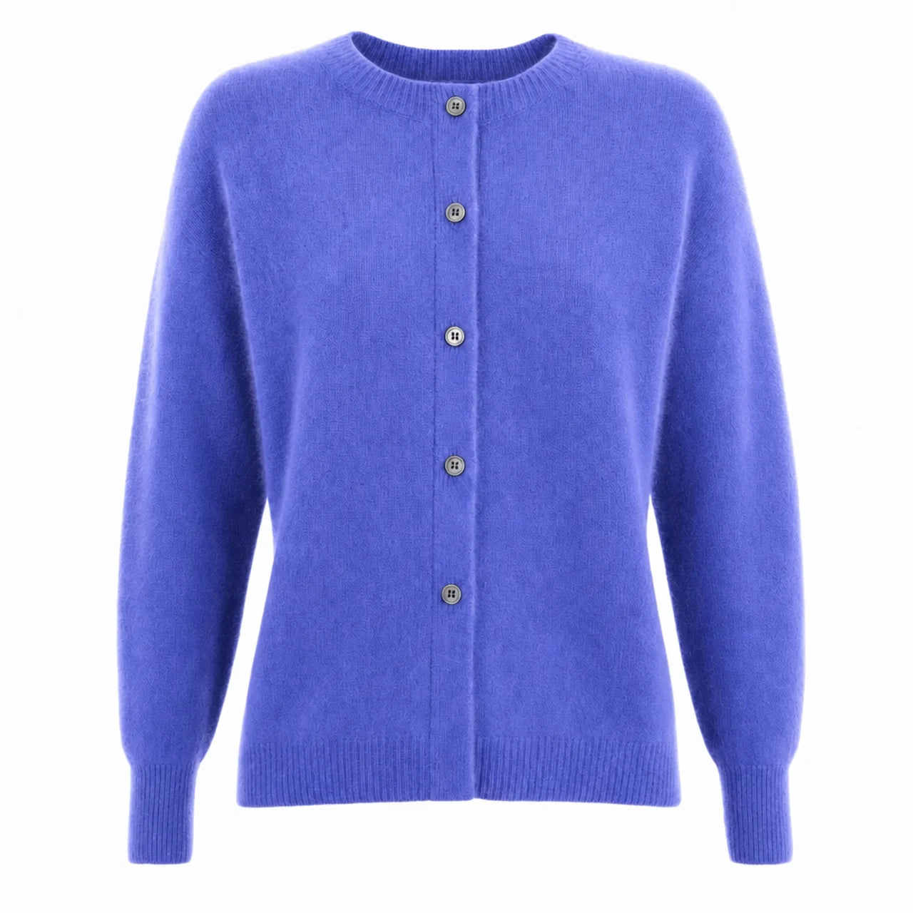 Women's Merino Wool Cardigan O-Neck Cashmere Jumper Warm Knit