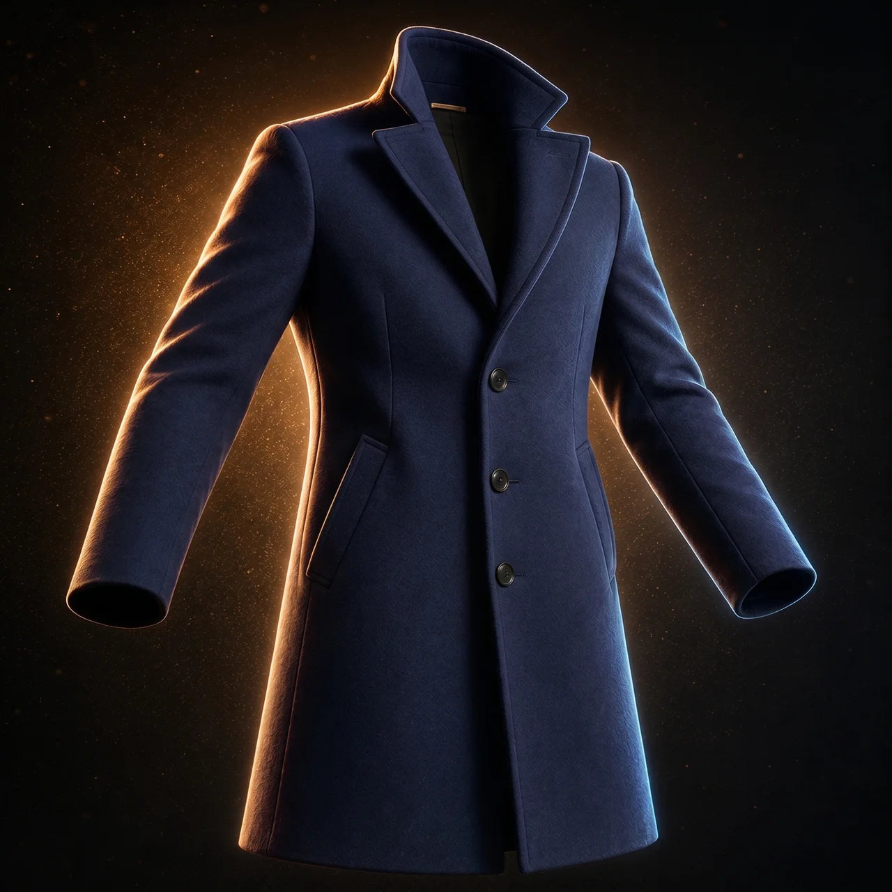 Men's Winter Coat Classic Structured Formal Casual Everyday Charcoal