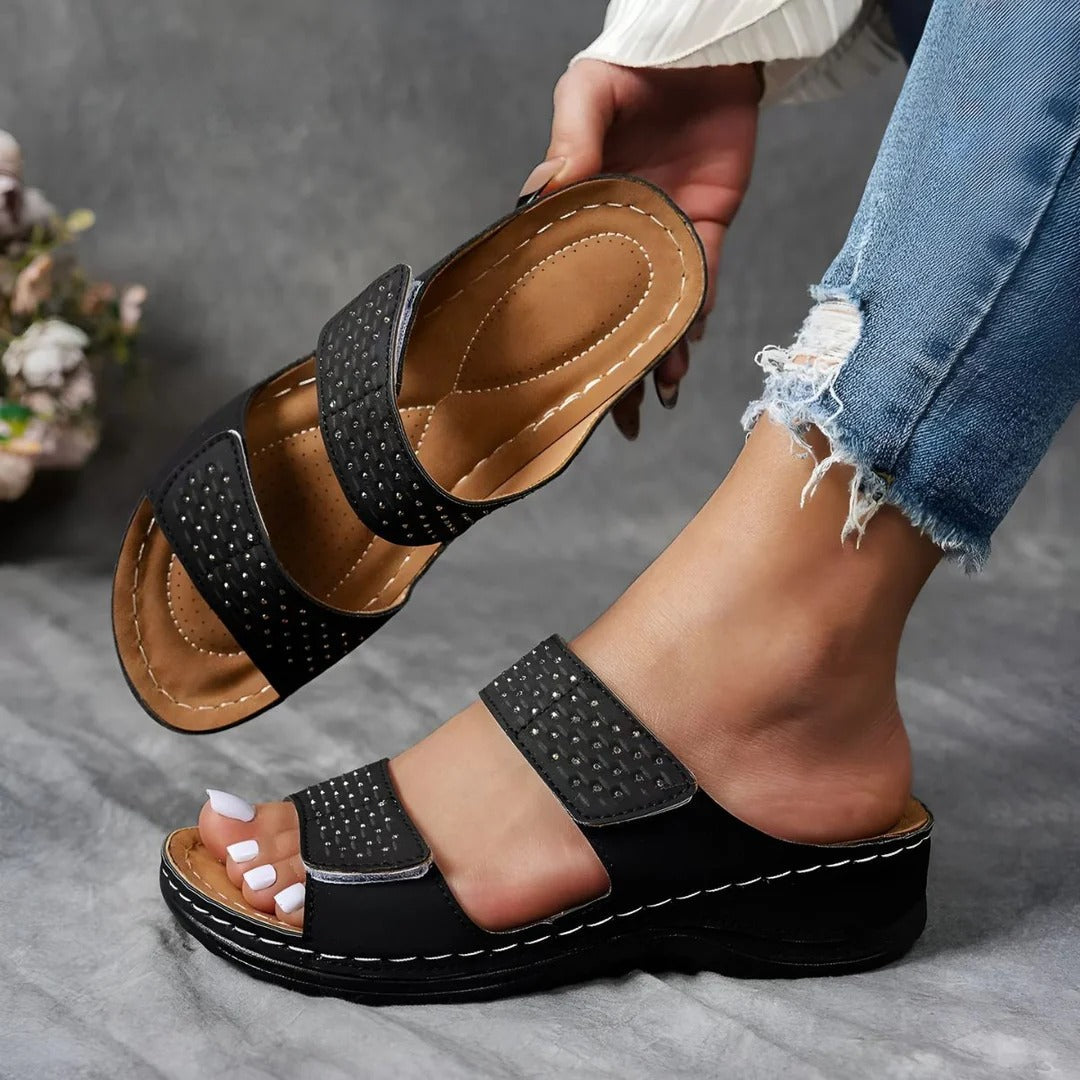 Women's Orthopedic Sandals Velcro Strap Adjustable Comfort Casual