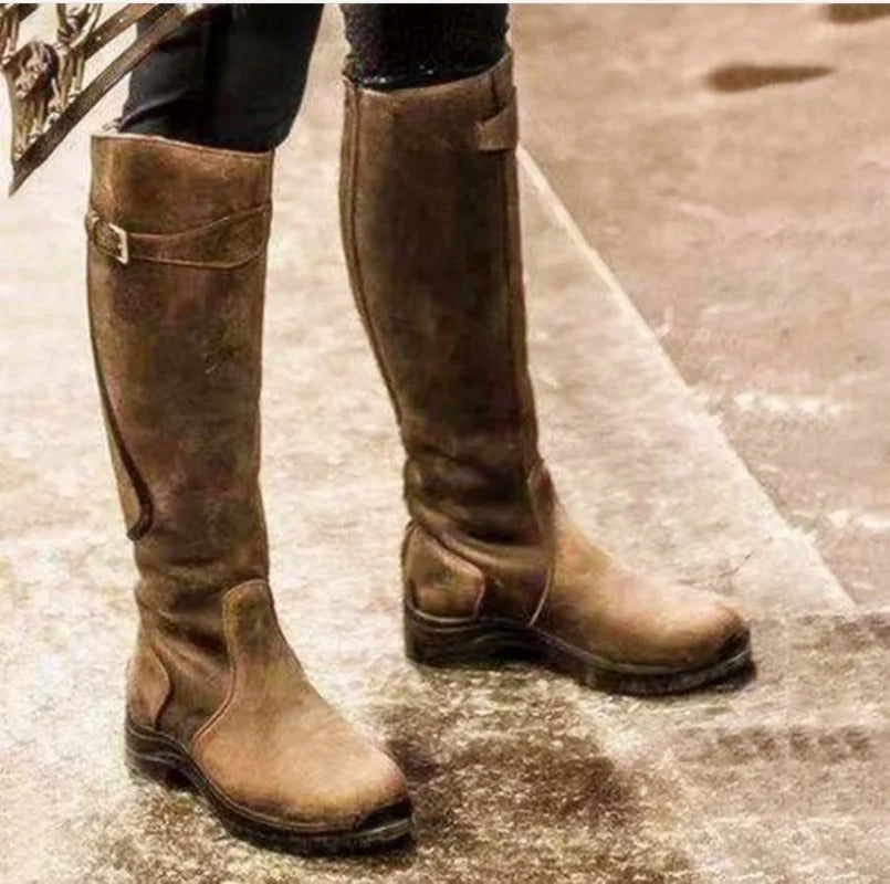 Knee High Riding Boots Classic Equestrian Style Grip Sole Women