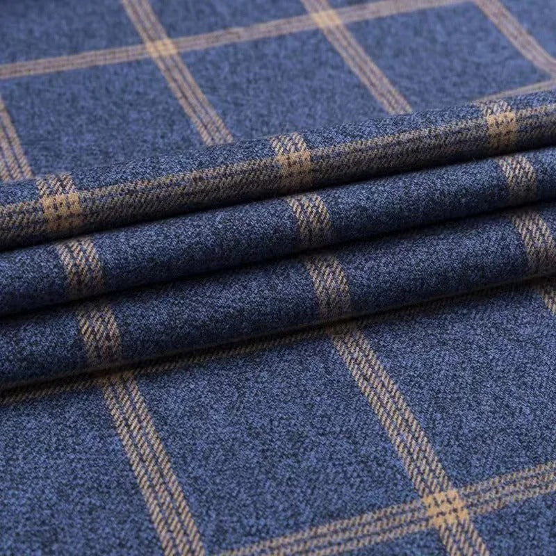 Men's Plaid Button-Down Shirt Slim Fit Long-Sleeve Smart Casual