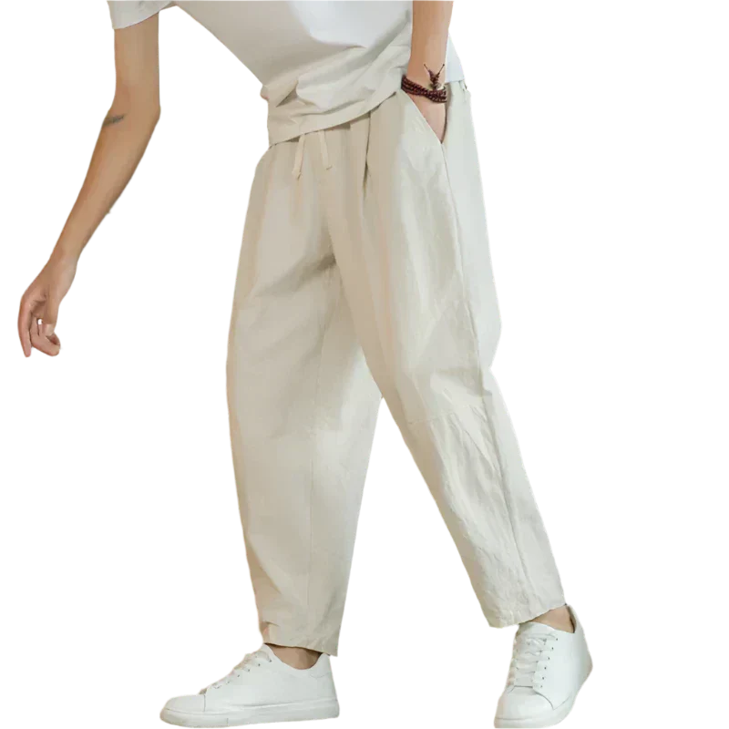Men's pants with a drawstring waist