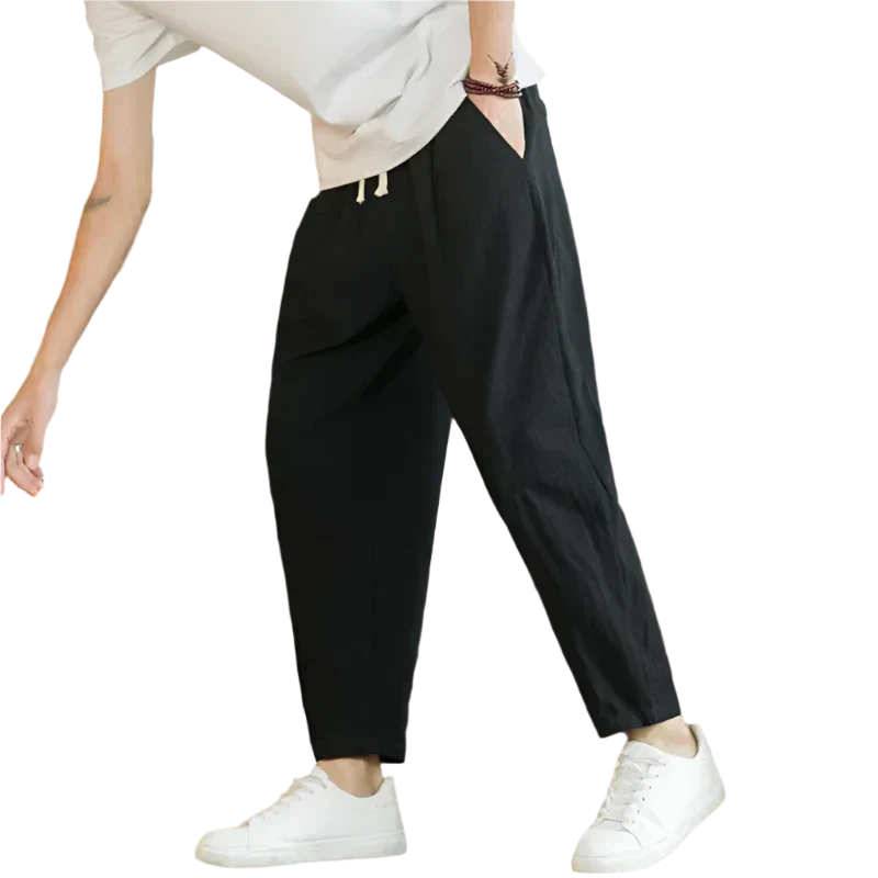 Men's pants with a drawstring waist