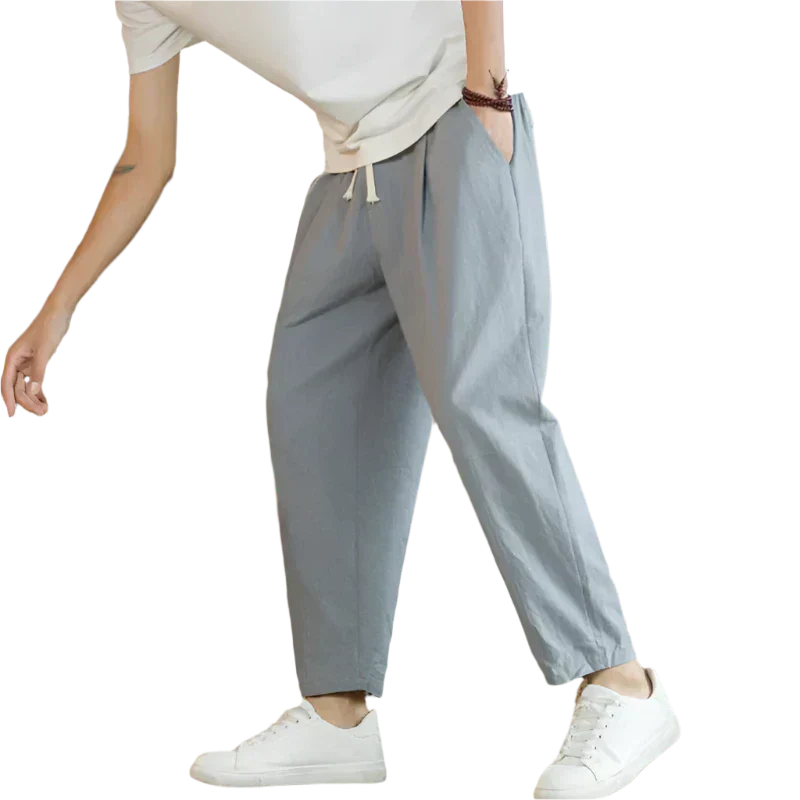 Men's pants with a drawstring waist