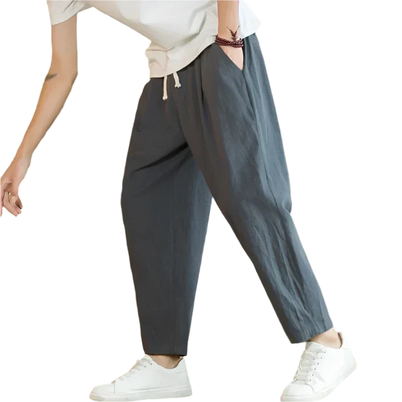 Men's pants with a drawstring waist