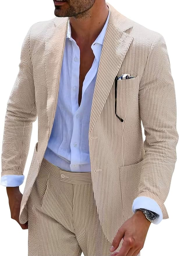 Men's suit with a matching jacket and trousers