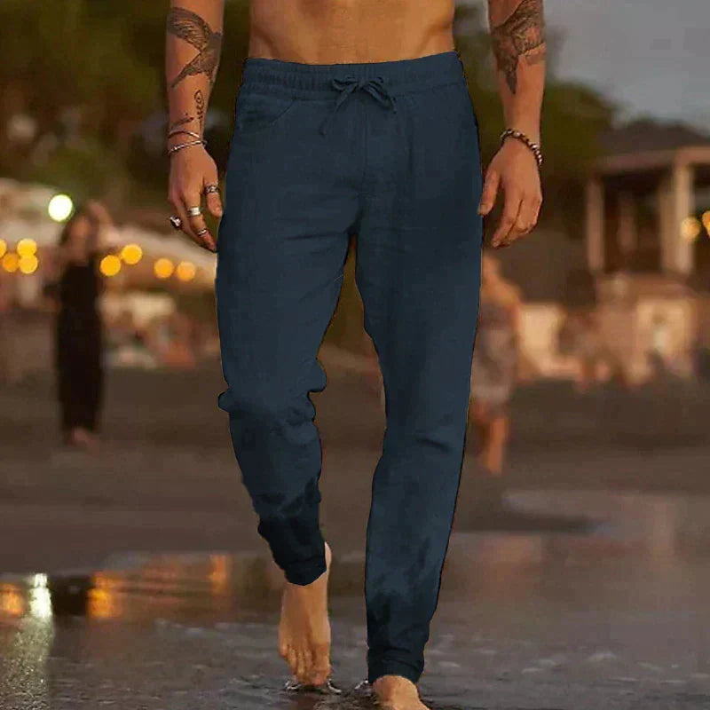 mens-linen-blend-pants-with-drawstring-waist-and-gathered-ankles-6