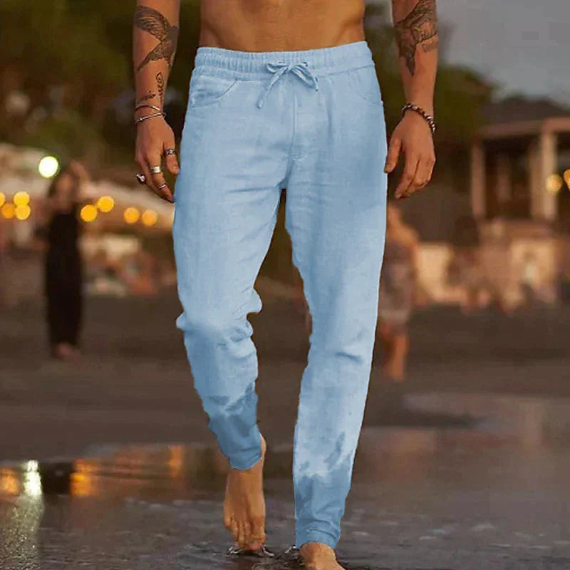 mens-linen-blend-pants-with-drawstring-waist-and-gathered-ankles-8