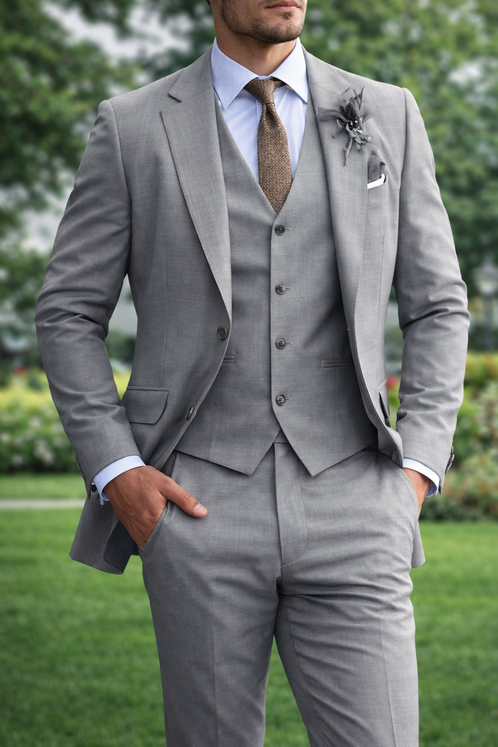 Three-piece suit set