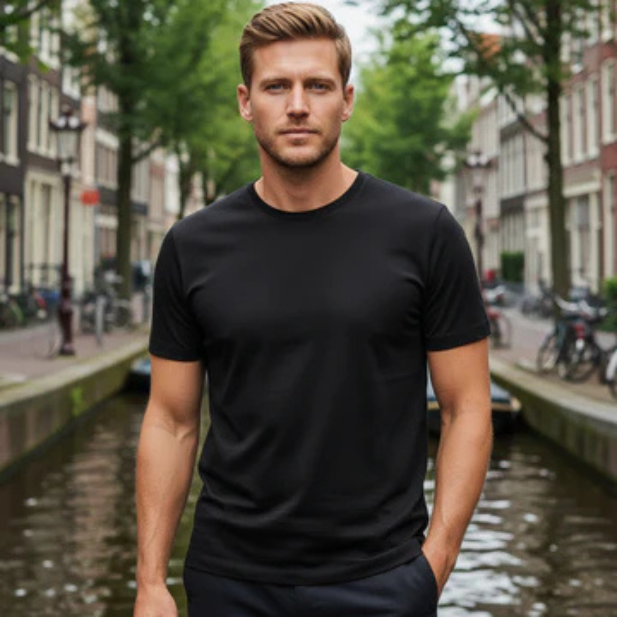 Men's crew-neck T-shirt