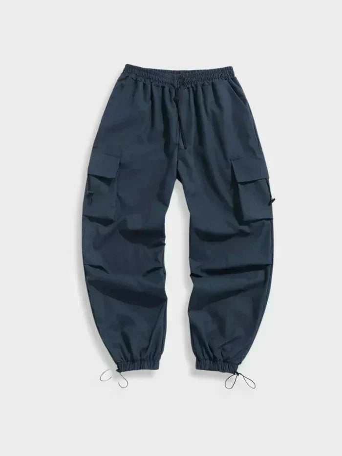 Men's wide-leg trousers with a drawstring waist