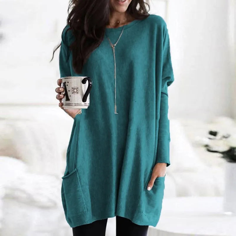 Women's Long Sweater Casual Modern Knit Top Comfortable Everyday
