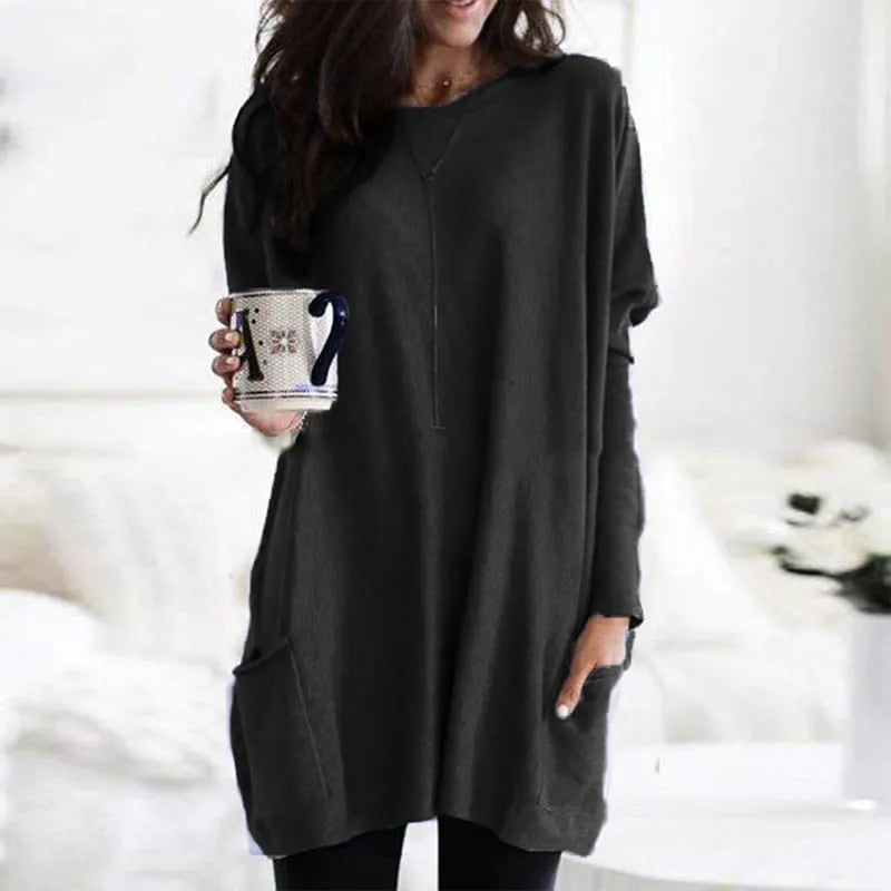 Women's Long Sweater Casual Modern Knit Top Comfortable Everyday