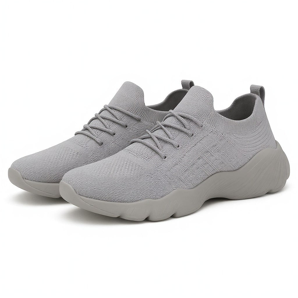 Orthopedic Sneakers Knit Mesh Lace-Up Flexible Cushioned Sole Everyday Comfort