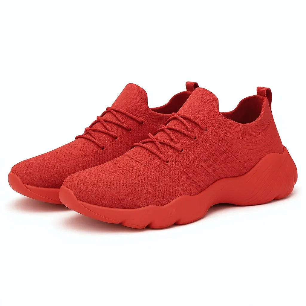 Orthopedic Sneakers Knit Mesh Lace-Up Flexible Cushioned Sole Everyday Comfort