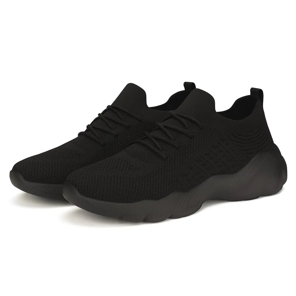 Orthopedic Sneakers Knit Mesh Lace-Up Flexible Cushioned Sole Everyday Comfort