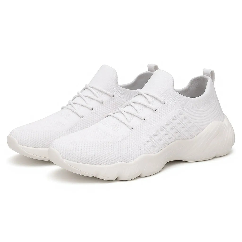 Orthopedic Sneakers Knit Mesh Lace-Up Flexible Cushioned Sole Everyday Comfort