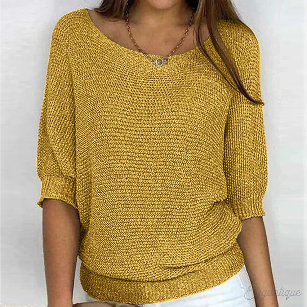 Women's Elegant Knit Pullover Louisa Comfortable Everyday Casual Sweater