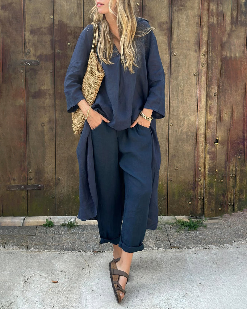 Brenna women's outfit set in Navy Blue