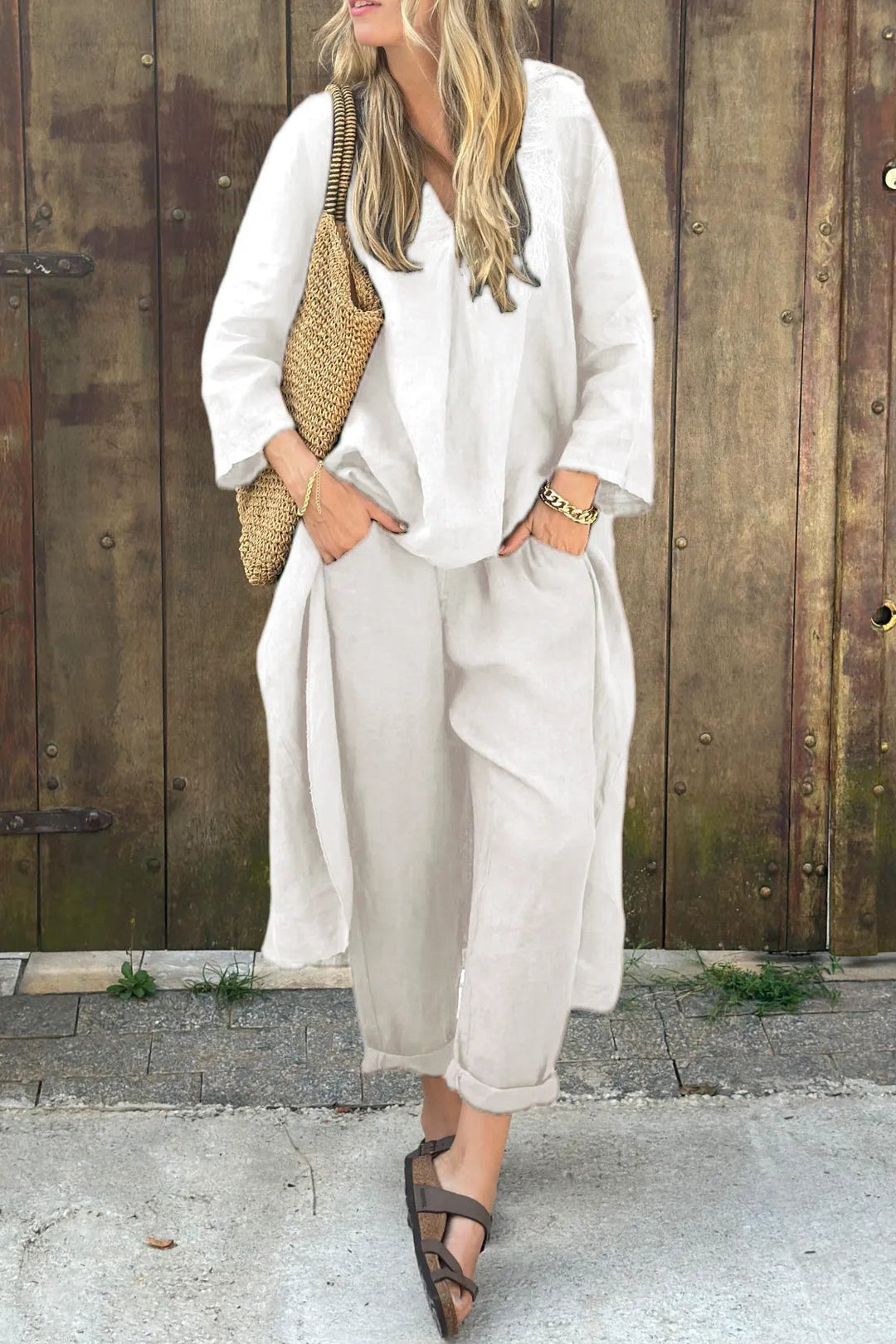 Brenna women's outfit set in White