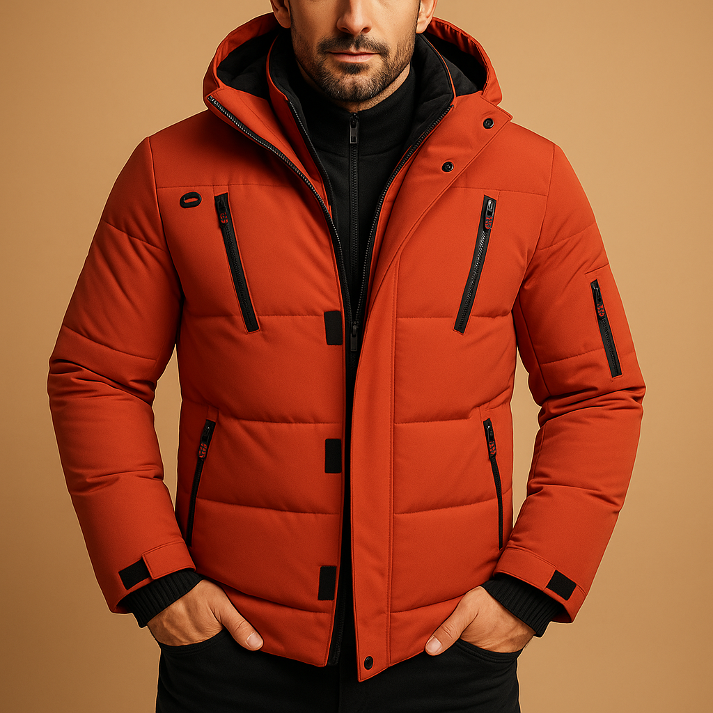Men's Winter Jacket Thick Padded Zip Warm Heavy Duty Casual Everyday