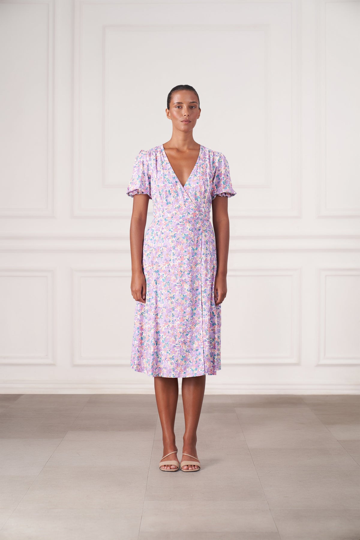 Women's wrap midi dress