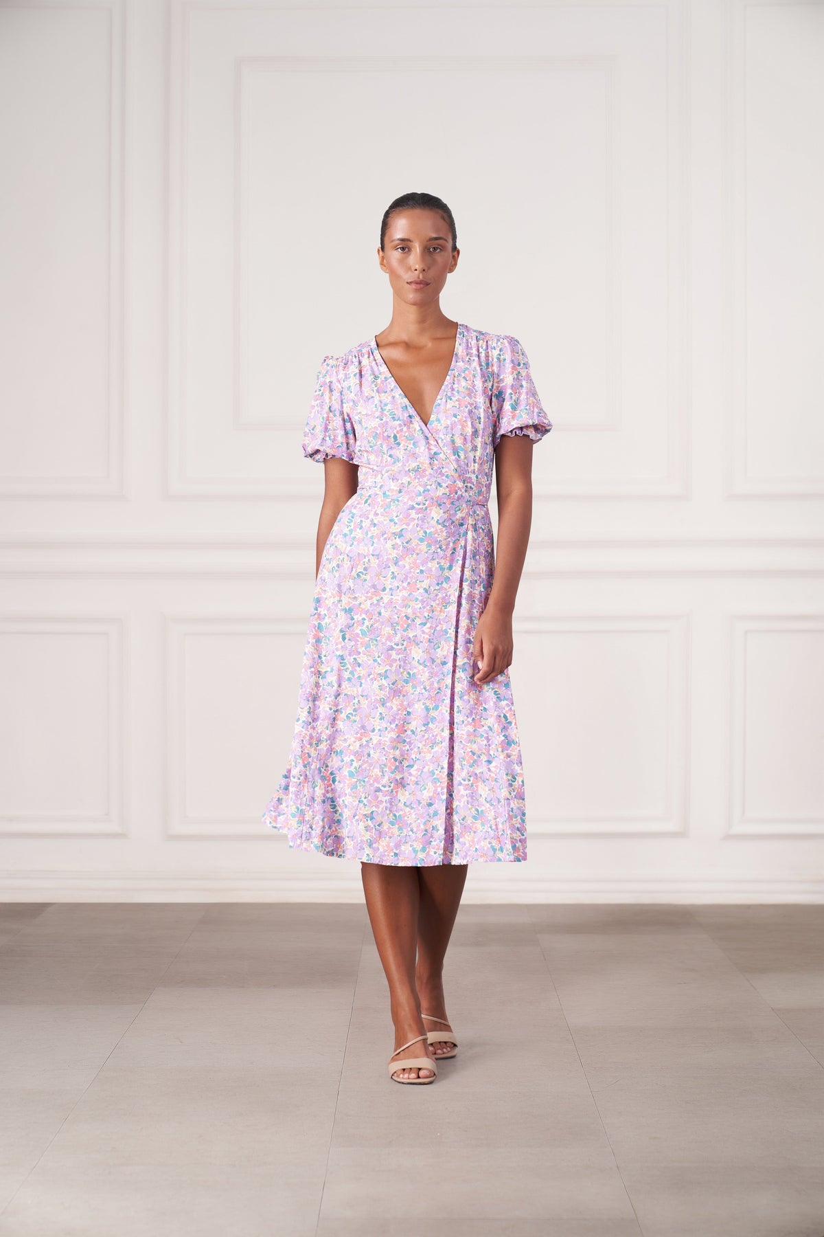Women's wrap midi dress