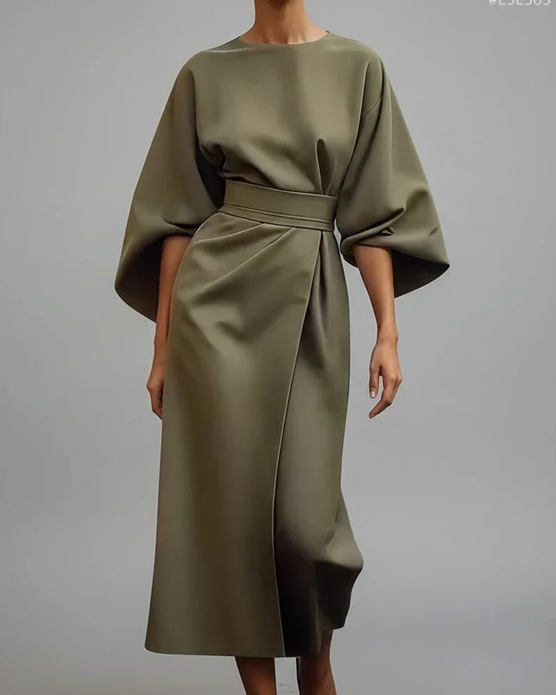 Women's wrap midi dress