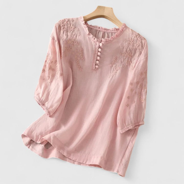 Vasilene | Chic Button-Front Blouse for Any Occasion