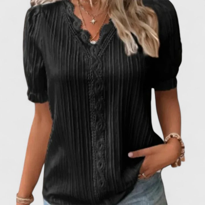 Avienne | Chic V-Neck Blouse for Any Occasion