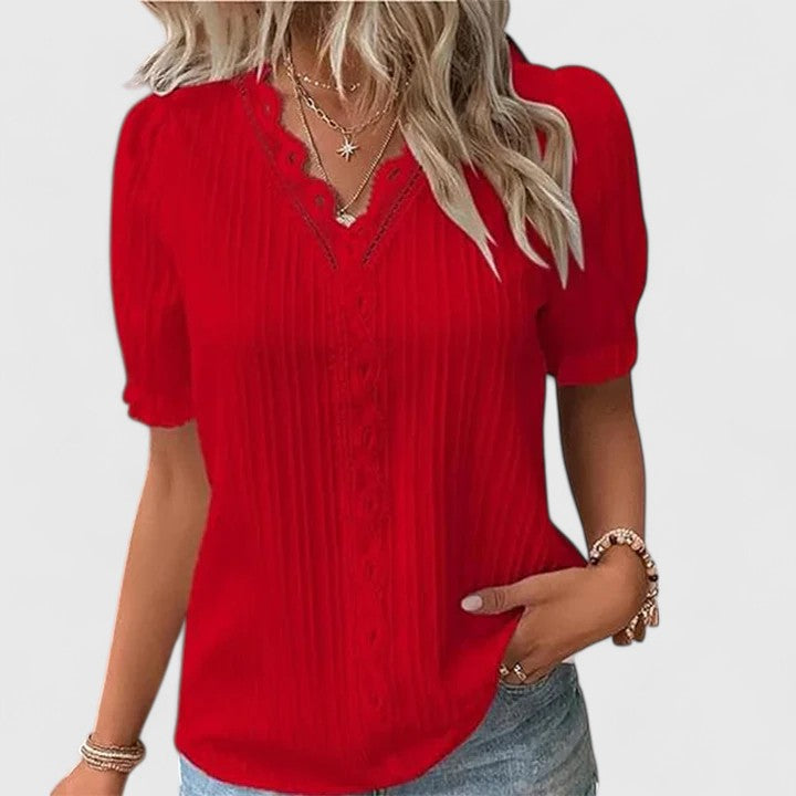 Avienne | Chic V-Neck Blouse for Any Occasion
