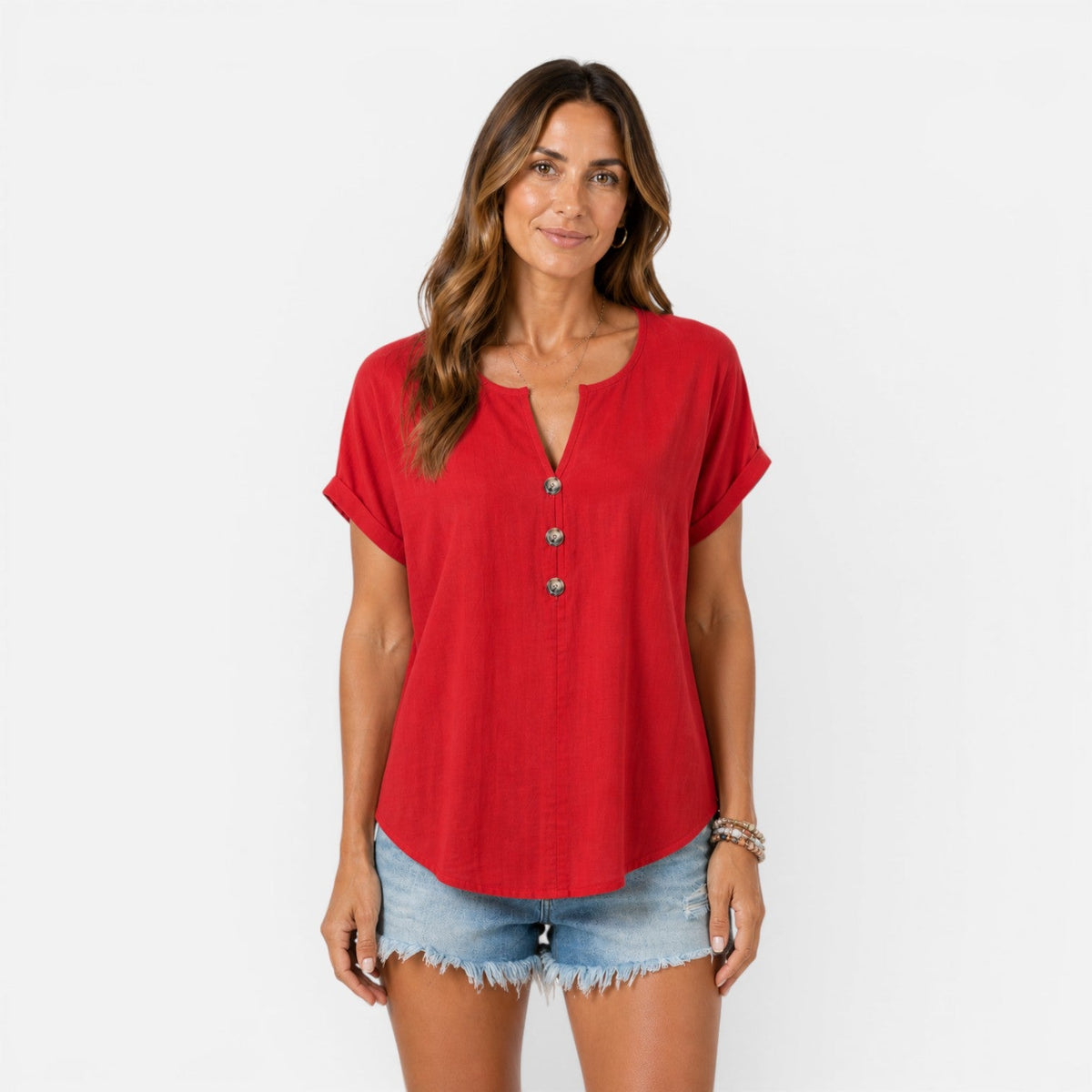 Women's T-shirt with a V-neckline