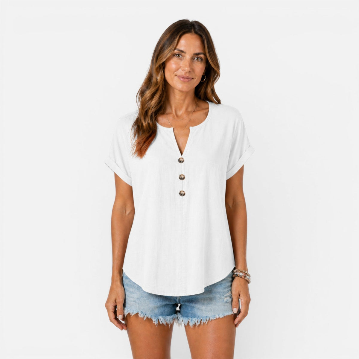 Women's T-shirt with a V-neckline