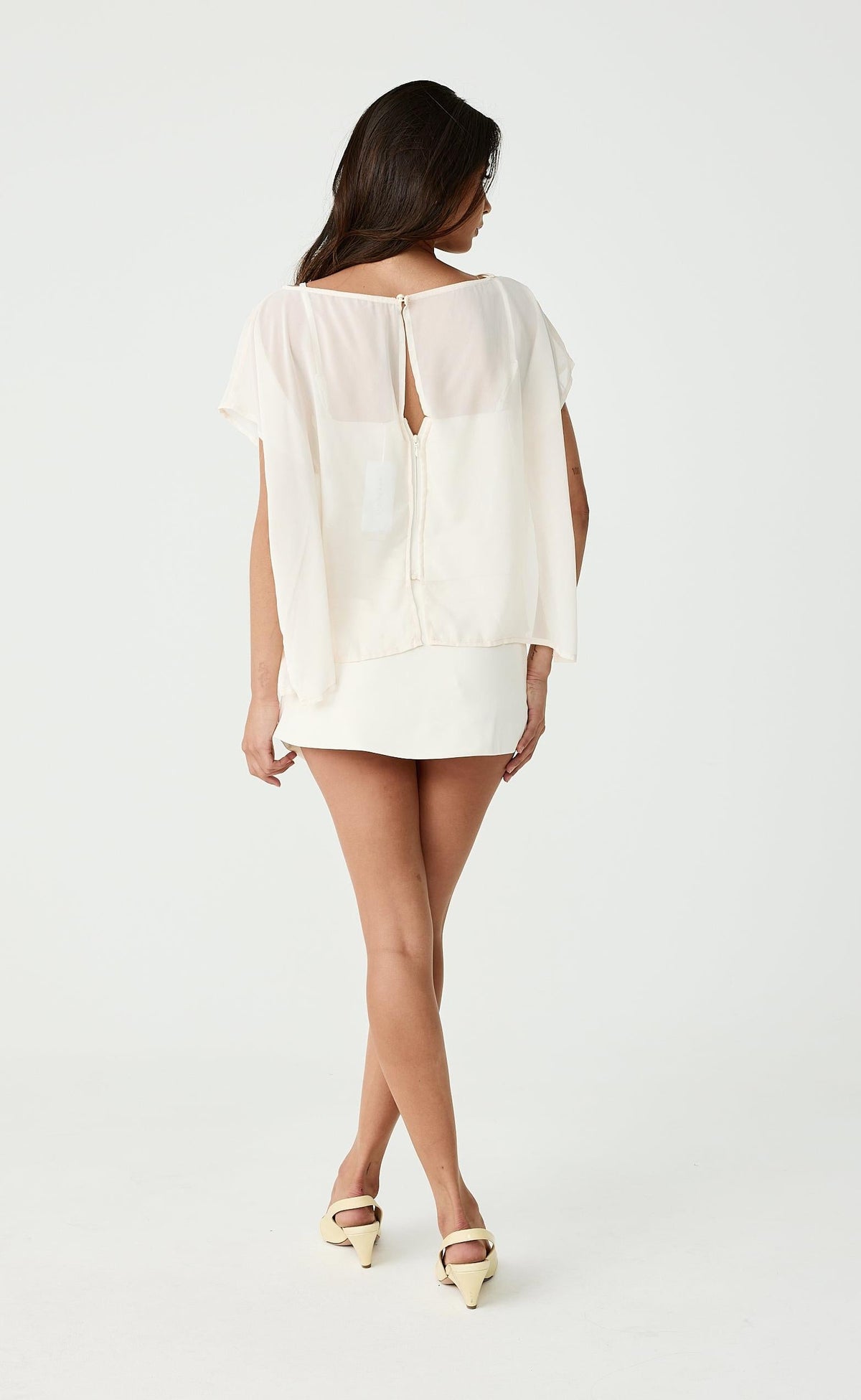 Mio Mini Skort Cream - Charcoal Clothing