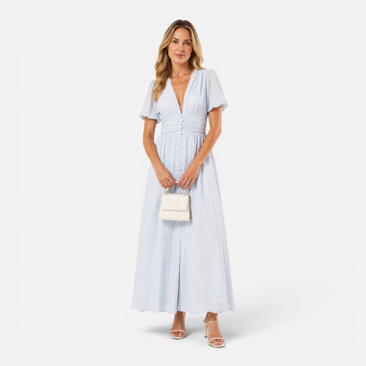 Women's maxi dress with a V-neckline