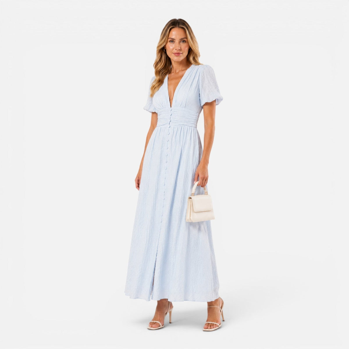 Women's maxi dress with a V-neckline