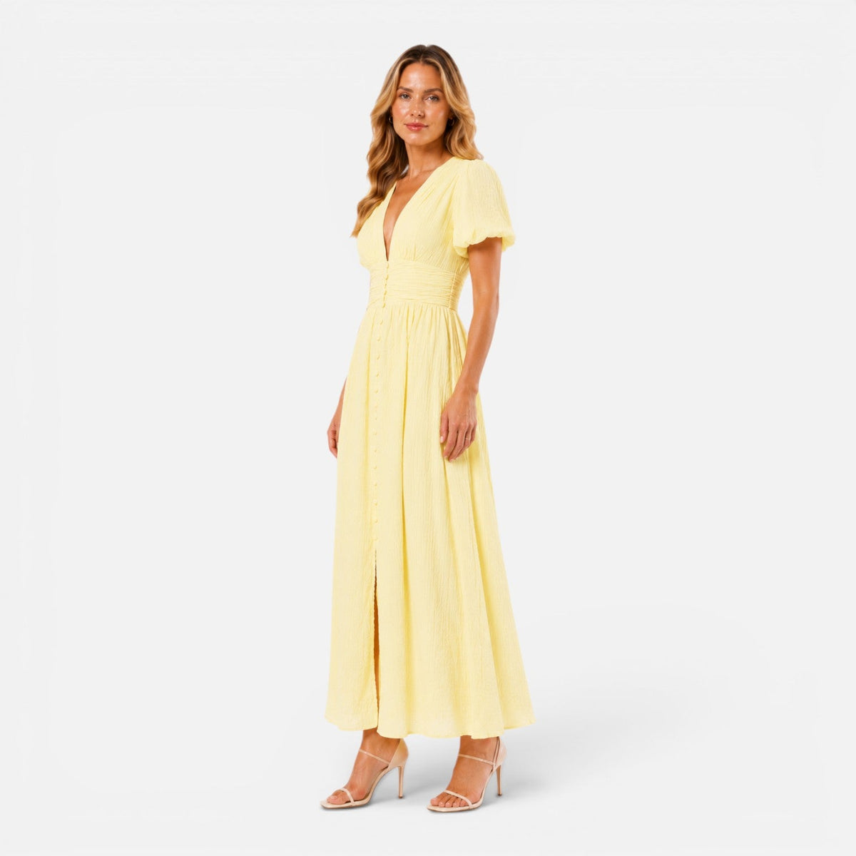 Women's maxi dress with a V-neckline