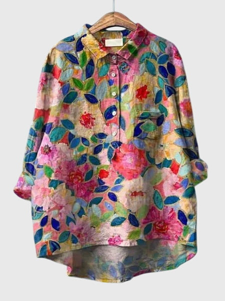 Valeria™ - Floral Print Chiffon Blouse for Everyday Wear