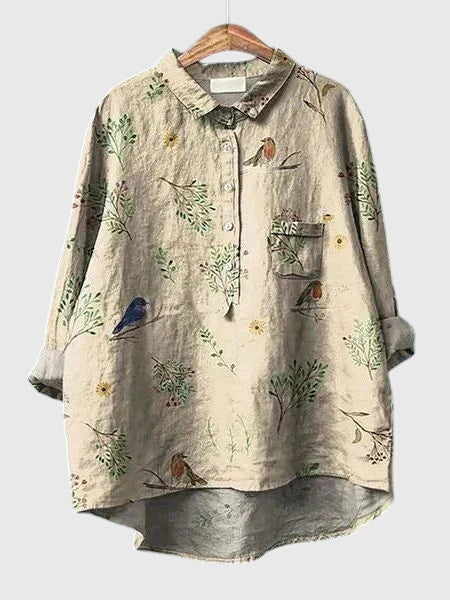 Valeria™ - Floral Print Chiffon Blouse for Everyday Wear