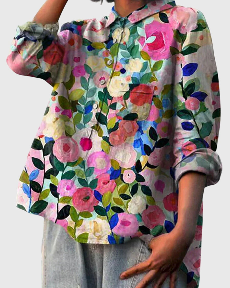 Valeria™ - Floral Print Chiffon Blouse for Everyday Wear