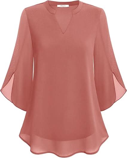 Women's blouse with a V-neckline