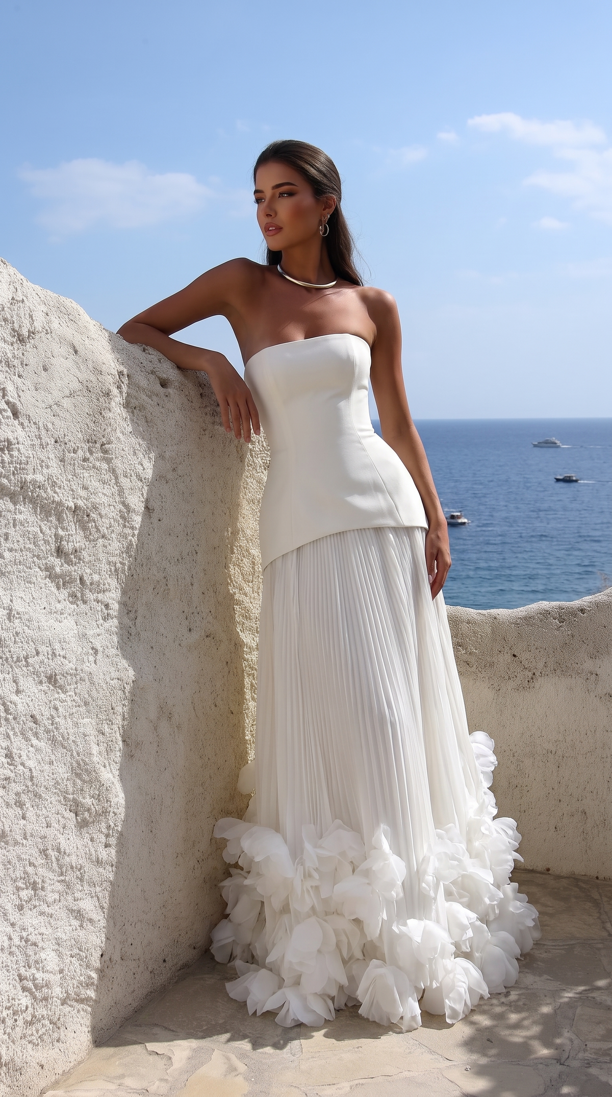 Maxi strapless dress