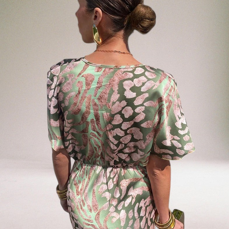 Twisted V-Neck Maxi Dress for Special Events