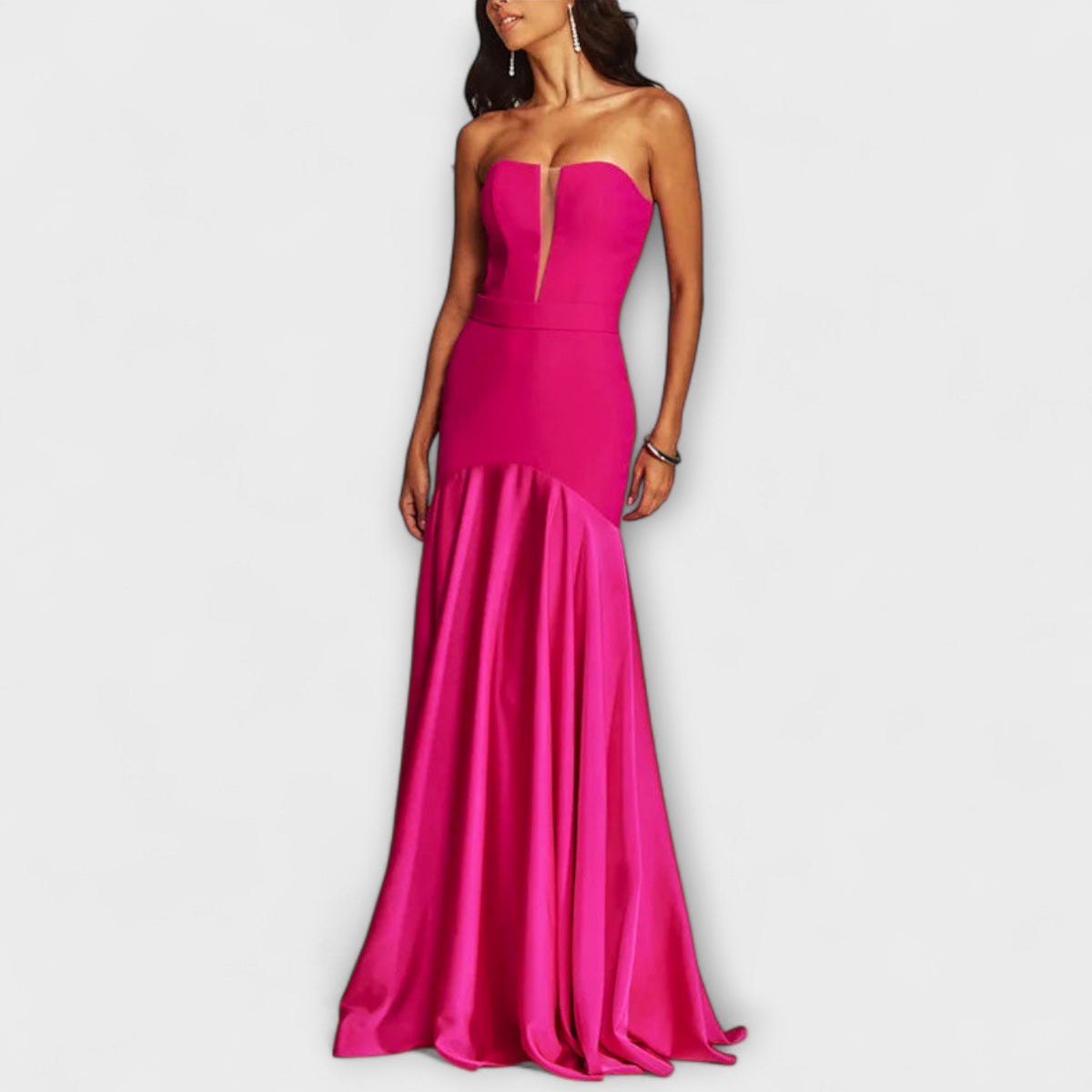 Vada Off-Shoulder Maxi Dress in Flowing Fabric