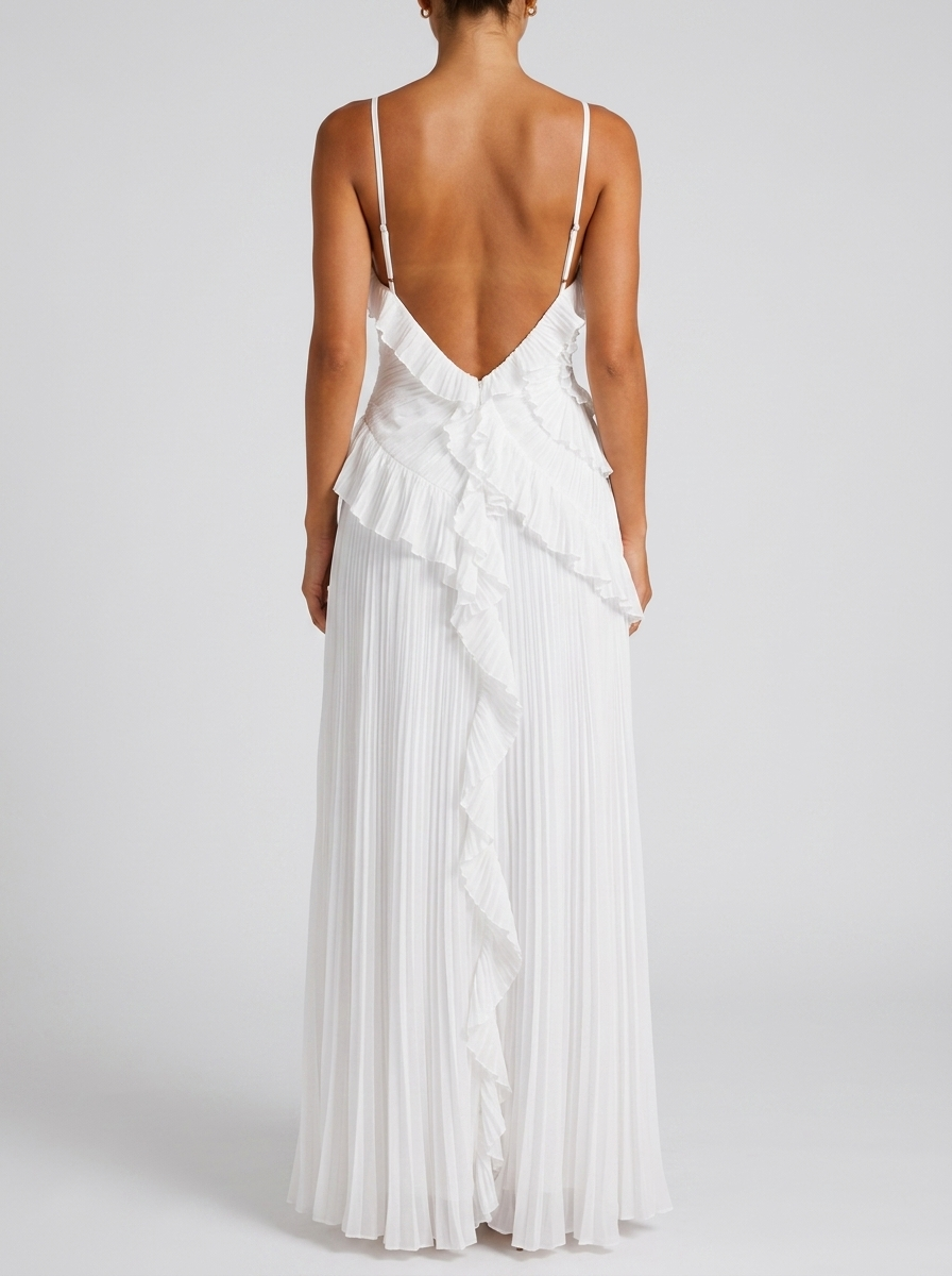 Women's maxi dress with ruffle detail