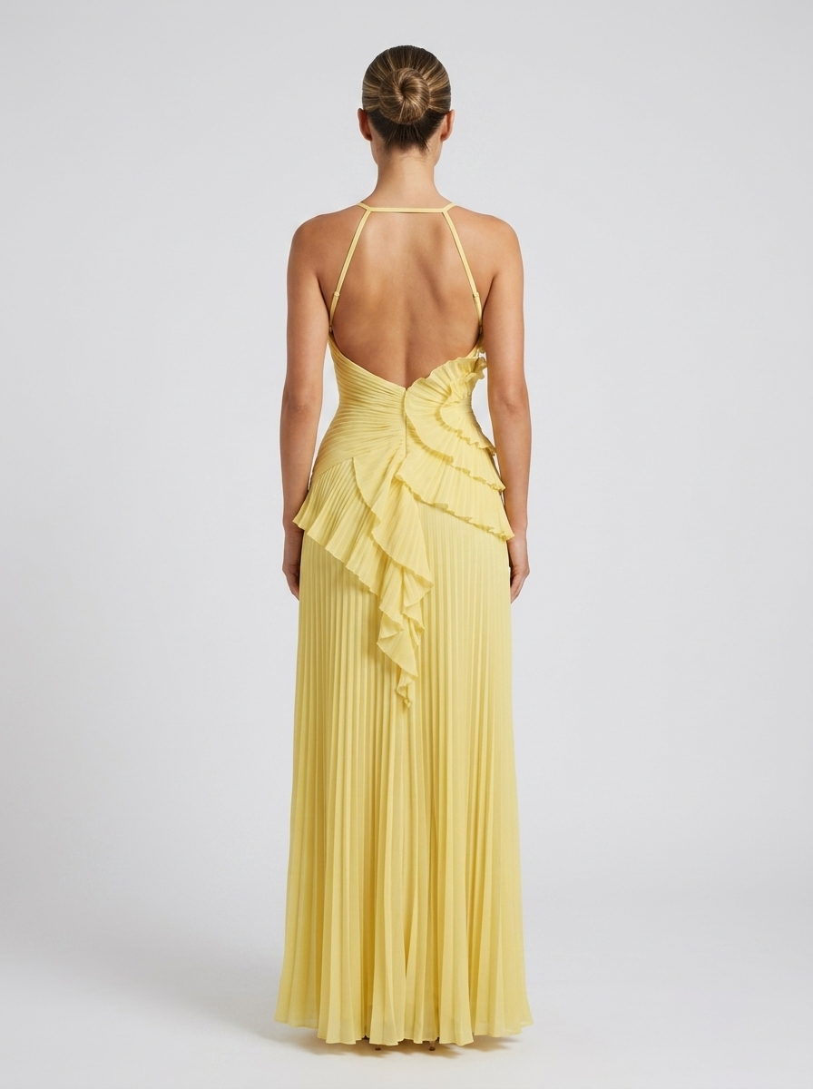 Women's maxi dress with ruffle detail