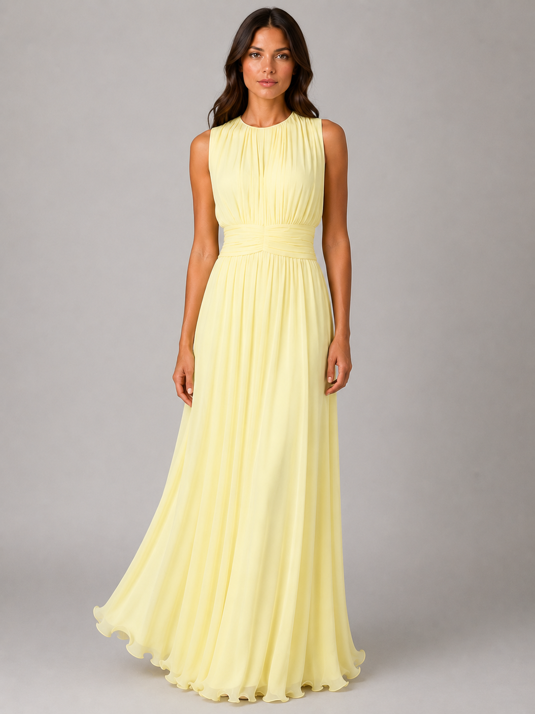 Women's maxi ruched dress