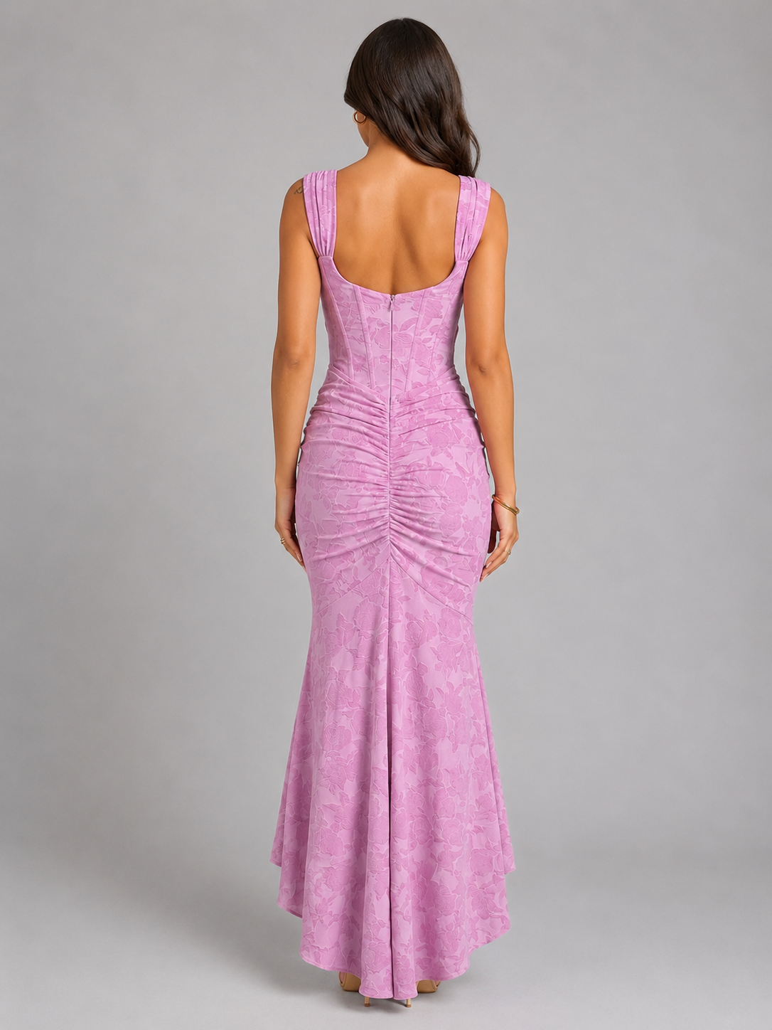 Women's maxi ruched dress