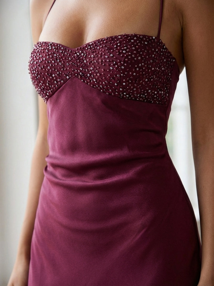 Women's maxi halter-neck dress